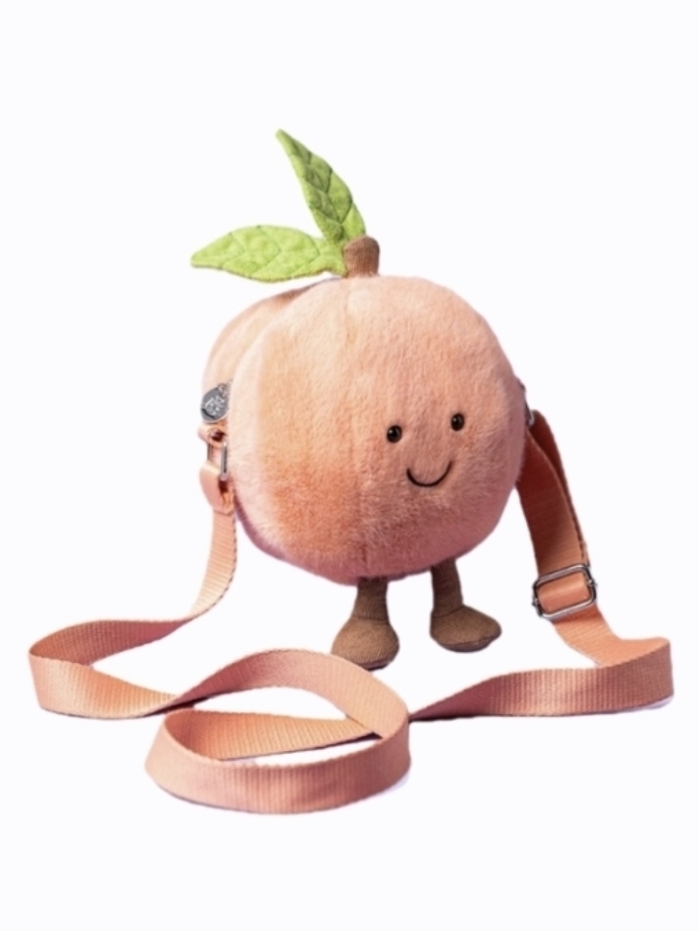 Jellycat Amuseables Peach Shoulder Bag 44" Strap 7.1x6.3x5.9" BNWT Authentic